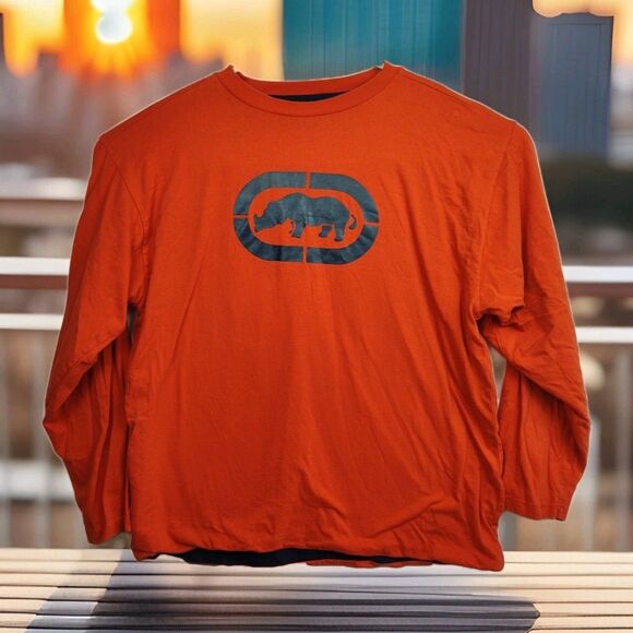 Ecko Unltd. Other - ECKO reversible pullover long-sleeved t-shirt, men's XL, blue & orange, logos